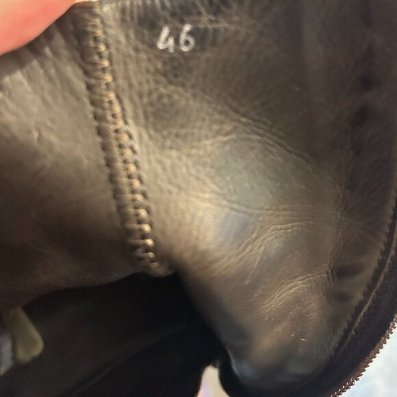 Spazio Uomo Brown Leather Side-Zip Ankle Boots Men’s EU 46 Soft Leather Vintage - Picture 6 of 7